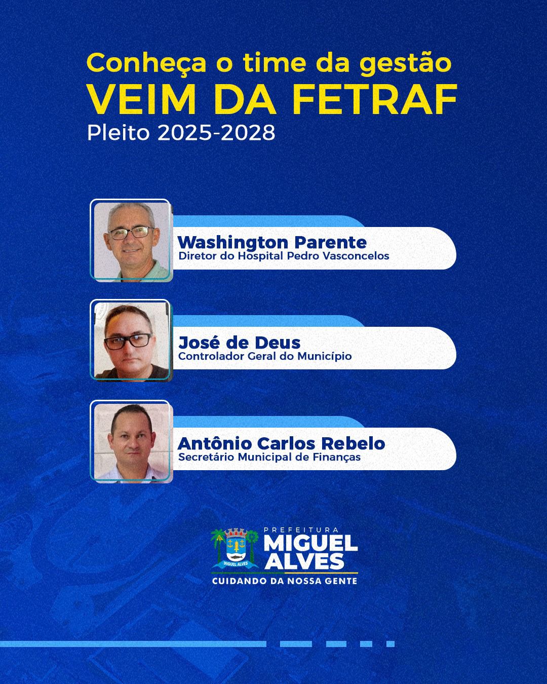 Foto 4 – CONHEÇA O TIME DA GESTÃO VEIM DA FETRAF (2025-2028)