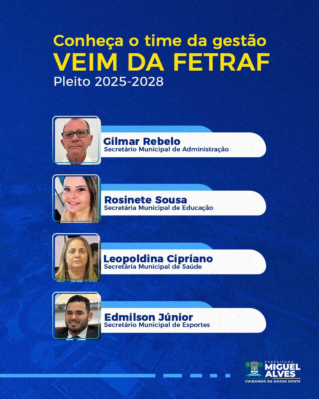 Foto 2 – CONHEÇA O TIME DA GESTÃO VEIM DA FETRAF (2025-2028)
